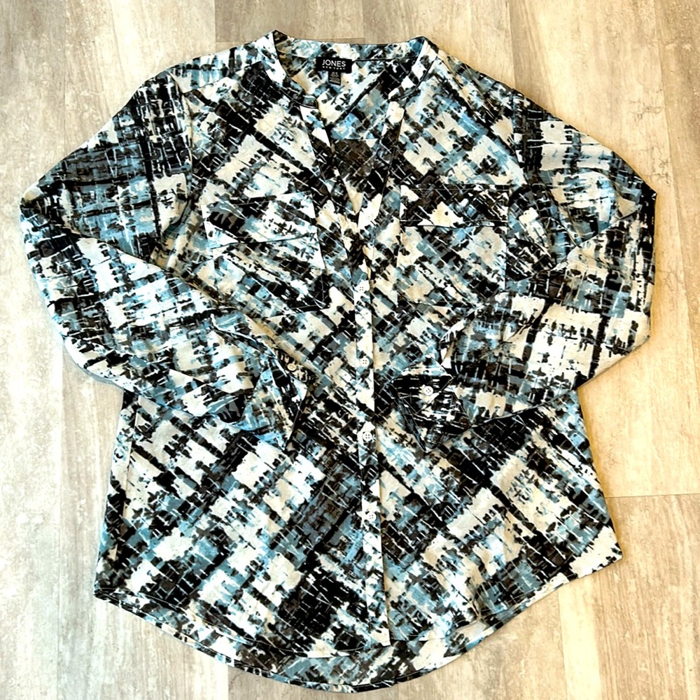 Jones New York Tie Dye Button Down